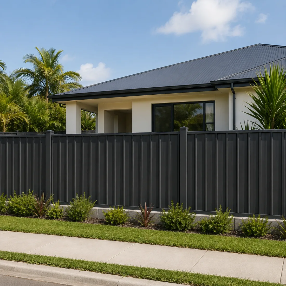 Colorbond fence in Monument, Gold Coast install