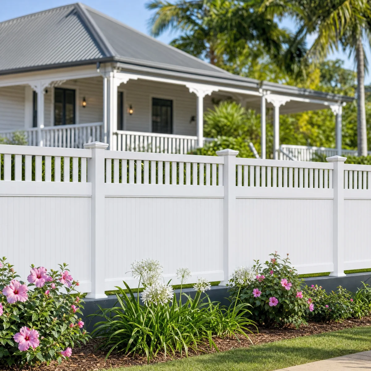 1.5m Semi-Privacy PVC fence, Gold Coast