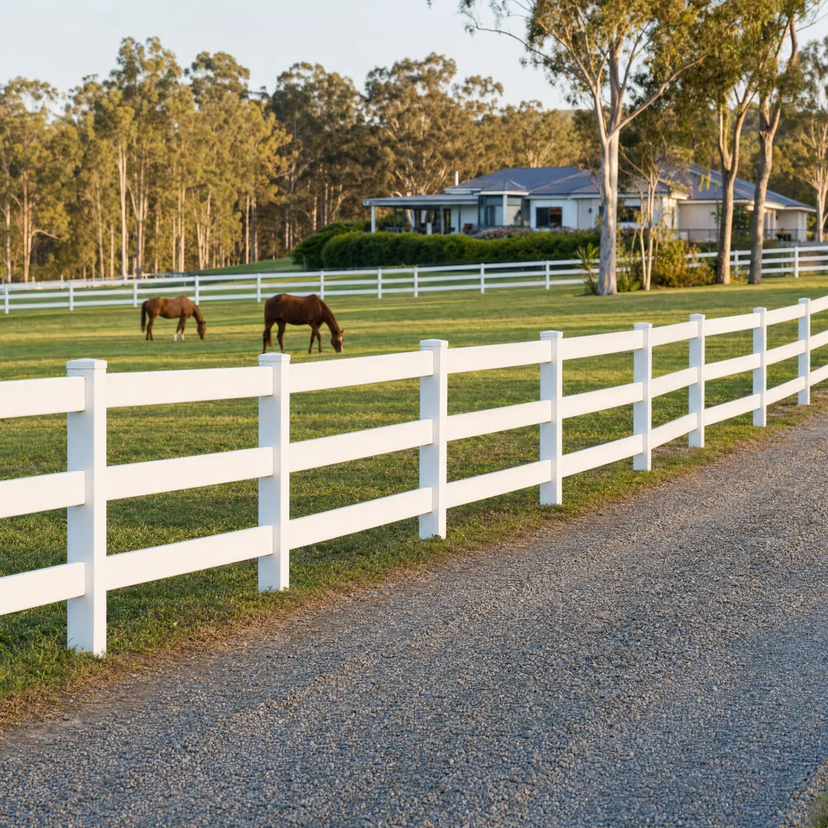 Post & Rail PVC fence, Gold Coast